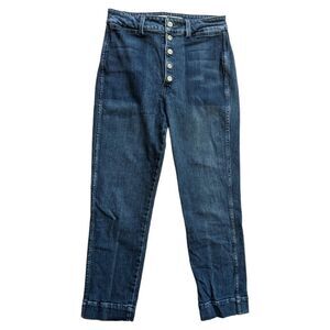 AMO Audrey W/ Snaps Shadow Play Women's Button Front Jeans Size 29